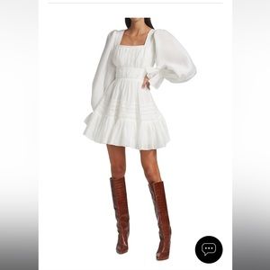Impression Ruffled Balloon-Sleeve Dress - Aje designer